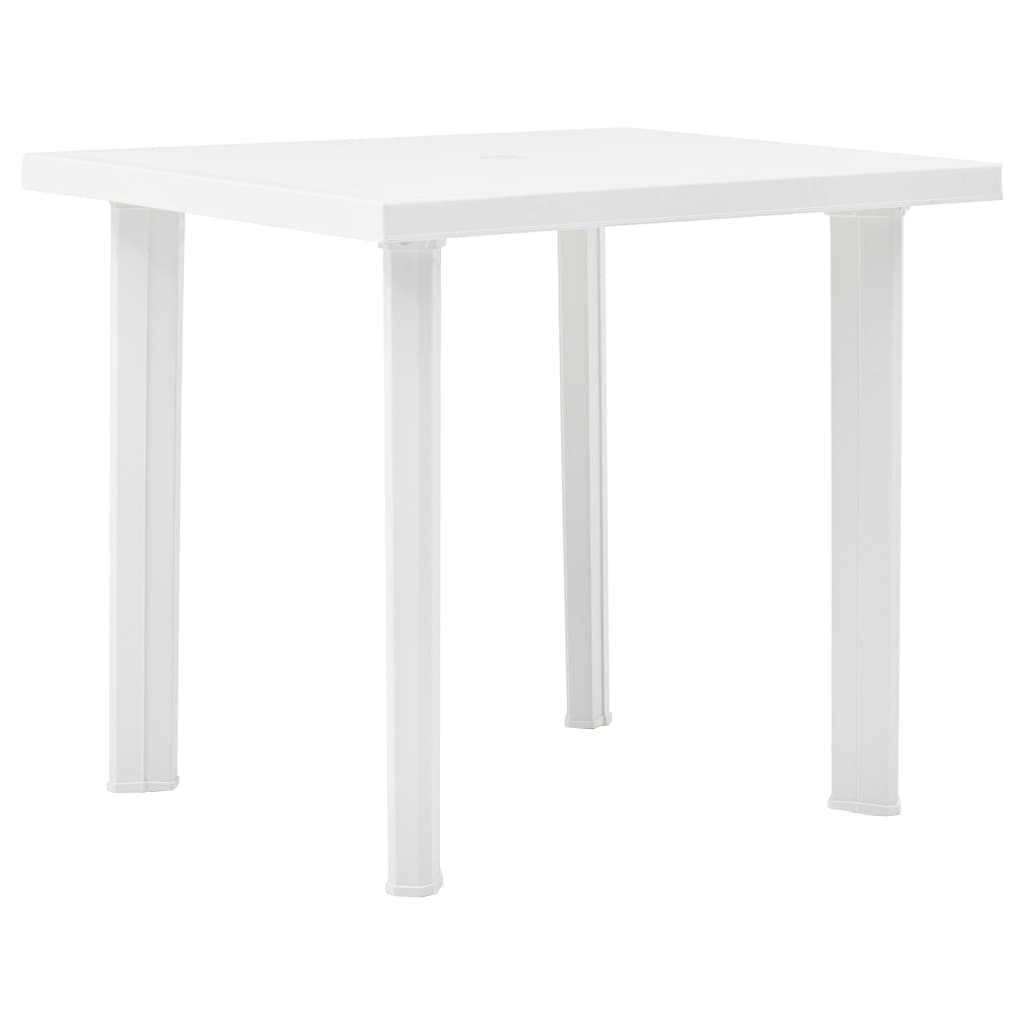 Gartentisch Weiss 80 x 75 x 72 cm Kunststoff